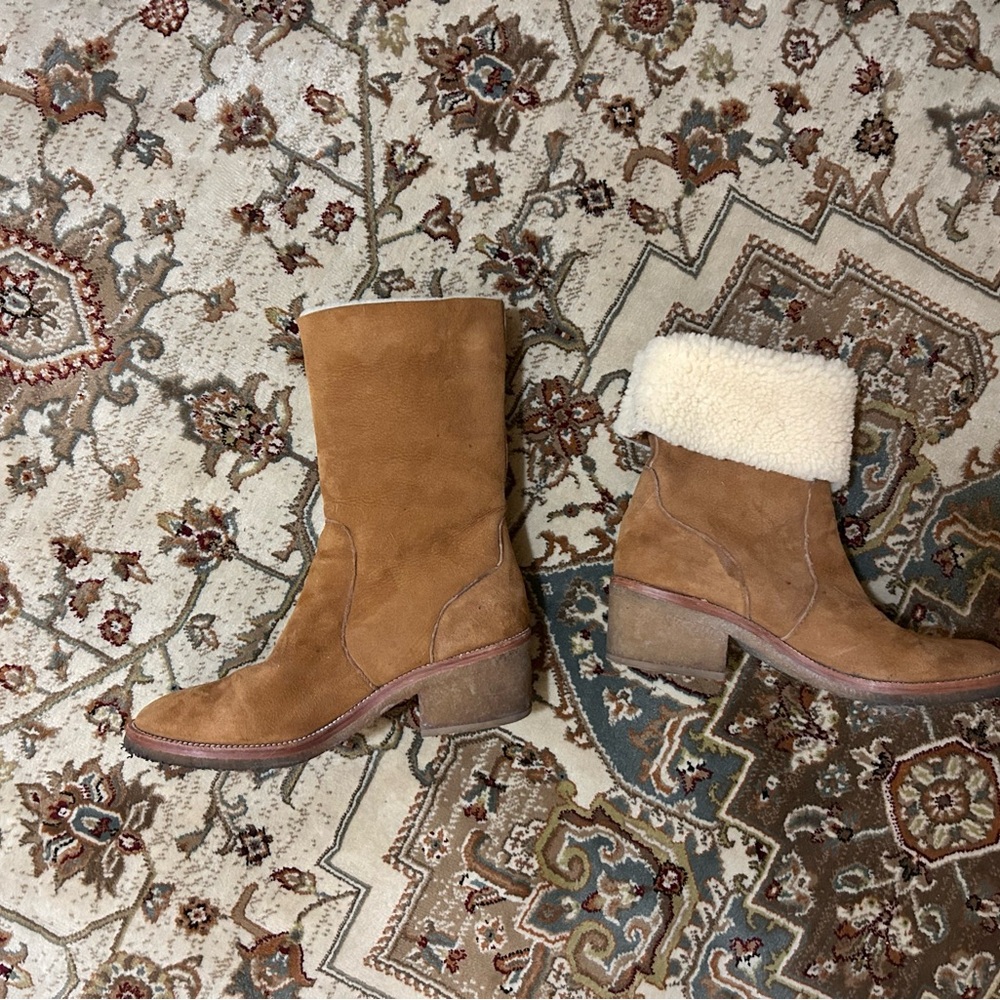 Coach Patsy Tan Shearling-Lined Boots - image 3